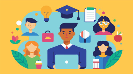 Educational and self development concept illustration