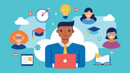 Educational and self development concept illustration