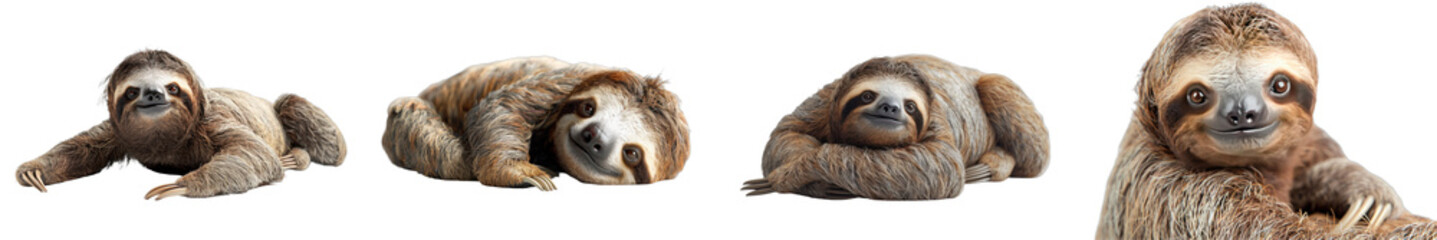 Naklejka premium A high-quality image of a sloth, highlighting its slow movement and calmness.