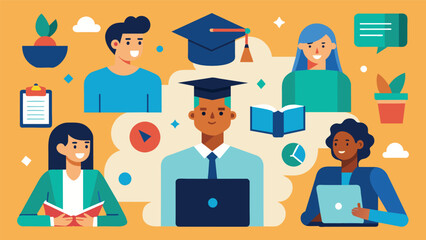 Educational and self development concept illustration