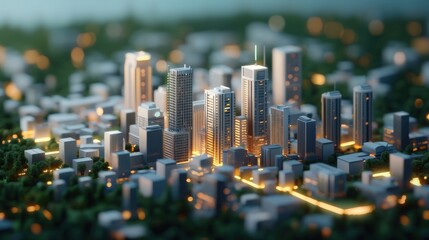 Fototapeta premium Cityscape at Night.