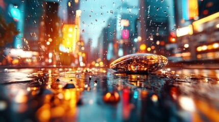 City Lights & Rain.