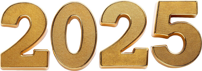 Luxurious 3D glittering and shining golden numbers for 2025. Perfect for festive designs, New Year&rsquo;s projects, and elegant digital decor. Top view elegance with sparkling charm.