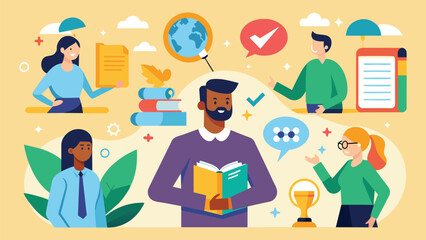 Educational and self development concept illustration