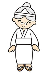 死に装束のおばあちゃん