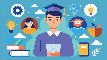 Educational and self development concept illustration