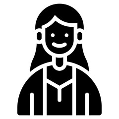 Avatar Solid Icon Design Vector