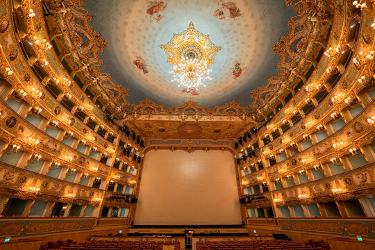 Teatro La Fenice Opera House Interior In Venice