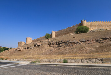 The colossal walls in the old town of Avila