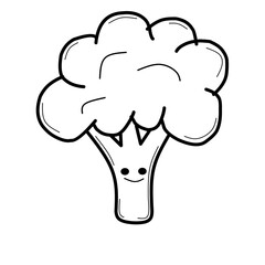Cute broccoli sketch