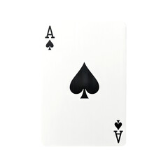 A high-quality image of an ace of spades playing card, perfect for games, design projects, and themed decorations.