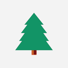 Christmas Tree Icon. Sketch Vector Illustration