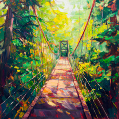 H&auml;ngende Br&uuml;cke Wald