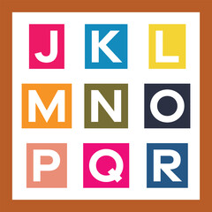 Colorful alphabet vector.