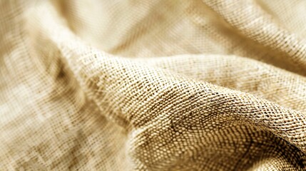 Vintage Linen Texture Closeup on Rustic Canvas Background
