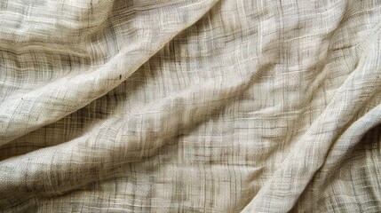Fototapeta premium Vintage Linen Texture Closeup on Rustic Canvas Background