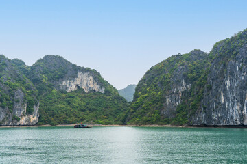 Scenic cruise in Lan Ha Bay, Cat Ba, Vietnam