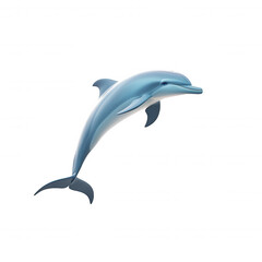 Dolphin in Mid-Air Leap: Vibrant Blue Ocean Icon