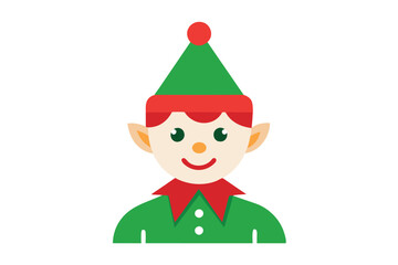 Christmas elf icon vector illustration.
