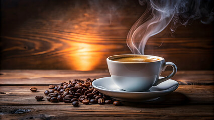 A close-up of a steaming cup of aromatic and comforting coffee, coffee, cafe, beverage, drink, aroma, warmth, cozy