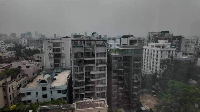 Modern buildings in the city, Dhaka Division, Dhaka, Bangladesh