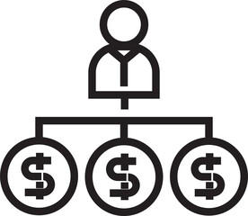 People with Money Diagram Icon
