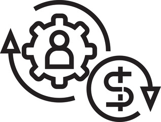Manpower and Fund Icon