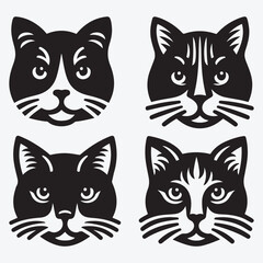 Cat Silhouette Bundle Clip Art Vector Illustration for Animal Lovers