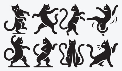 Cat Silhouette Bundle Clip Art Vector Illustration for Animal Lovers