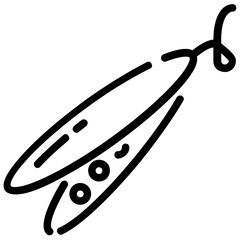 beans outline vector icon