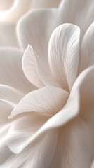 Close-up of delicate white petals, soft macro floral texture, minimalist white flower bloom, elegant nature photography