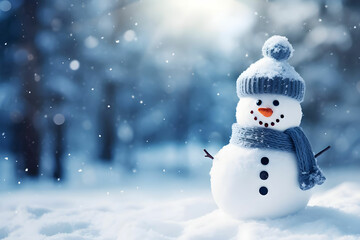 snow man wall background. Snowman christmas notepaper