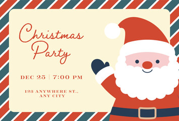 Christmas vector background with santa claus for banners, cards, flyers, social media wallpapers, etc.