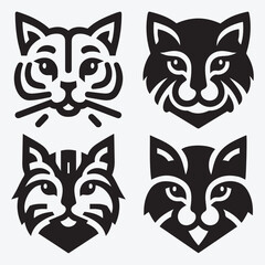 Obraz premium Cat Silhouette Bundle Clip Art Vector Illustration for Animal Lovers