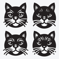 Cat Silhouette Bundle Clip Art Vector Illustration for Animal Lovers