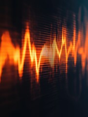 Naklejka premium Sound Wave Close Up