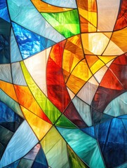 Fototapeta premium Stained Glass Window Close Up