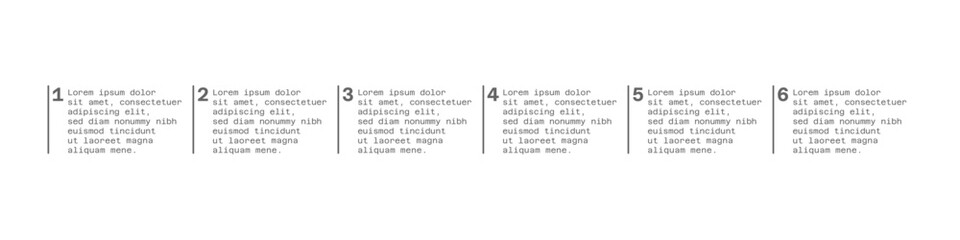 Very simply infographic design with 6 options or steps. Infographics for business concept.