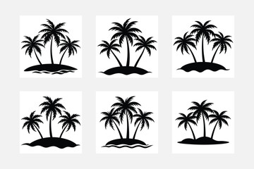 Kids Coloring Book Palm Trees Vector Illustration Perfect for Tropical Themed Activities