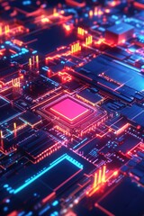 Obraz premium Computer Motherboard Close Up