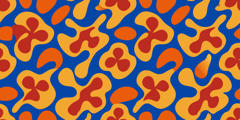 Fabric Seamless Pattern groovy style 