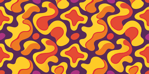 Fabric Seamless Pattern groovy style 