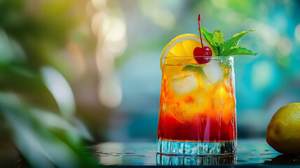 Celebrating National Vodka Day with a citrus cocktail in a stylish bar setting at night