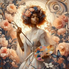 bride with a bouquet of flowers