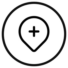 Editable add location vector icon. Map, location, navigation. Part of a big icon set family. Perfect for web and app interfaces, presentations, infographics, etc