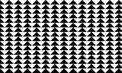 Upward arrow pattern. Triangular chevron interlocking arrows seamless template black and white. abstract background. vector illustration