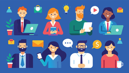 Digital business concept illustrations,mega set collection of scenes with men