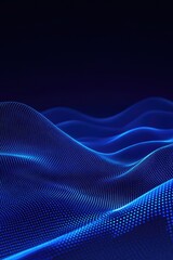 Blue waves on black background