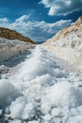 Snowbank on roadside