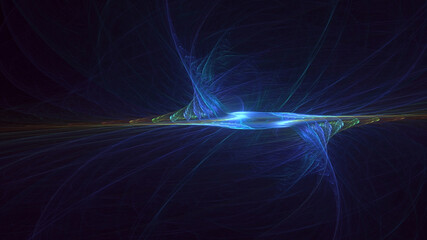 3D manual rendering abstract fractal light background. Its not AI Generatd illustration.